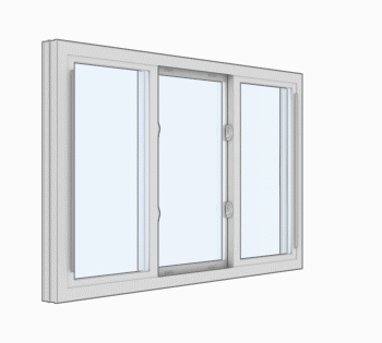Három paneles toló ablak tisztítása